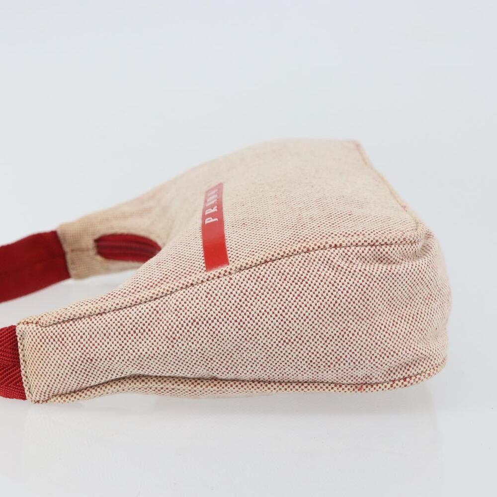 PRADA Sports Hand Bag Canvas Gray Red Auth hk3258 - Picture 4 of 16